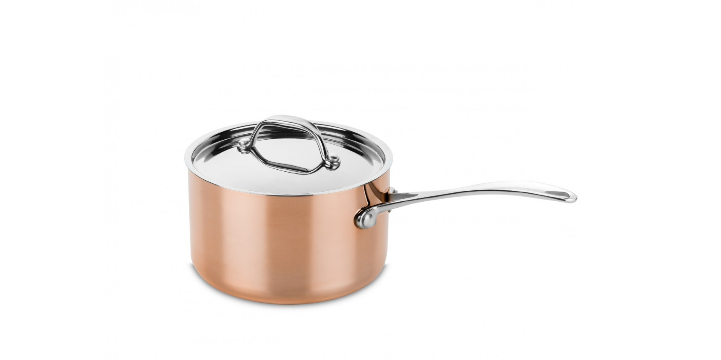 Copper casserole Ø 16 cm with pouring spout